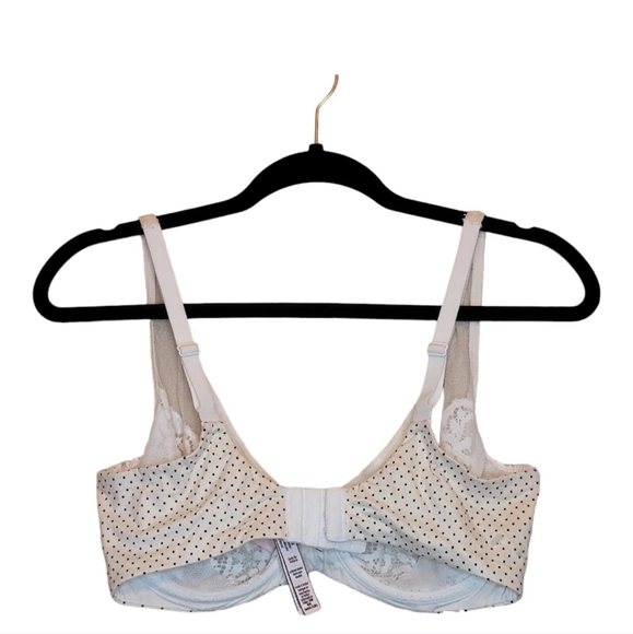 Victoria's Secret Bra Body by Victoria Size 36DD White Lace Black Polka Dots - Picture 4 of 7